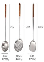 Pcs Kitchen Cooking Utensil Set With Wok Spatula And LadleSkimmer Ladle Tool Dinnerware Sets7737033