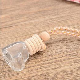 Love Shape Car perfume pendant empty bottle Car ornaments interior rearview mirror diffuser bottle pendant Jewellery 50Pcs free DHL Shipp Epem