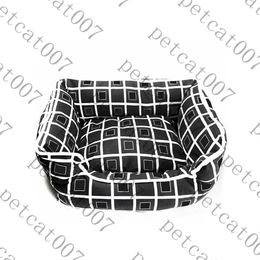 Black Plaid Dog Bed Kennels Letter Print Pet Nest Pens Small Large Dogs Kennel Beds Supplies2229