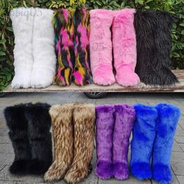 Boots Women Plush Knee High Snow Boots Ladies Faux Fur Furry Warm Shoes Short Boots Ankle Boots New Y2K Platform Boots Long Boots T231221