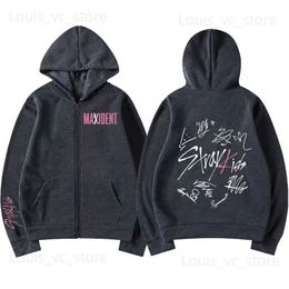 Men's Hoodies Sweatshirts Korean Fashion Stray Kids Maxident Skzoo Zipper Hoodie Men Women's Harajuku Zip Up Coat Hoodies Clothes Hooded Sweatshirts Kpop T231221