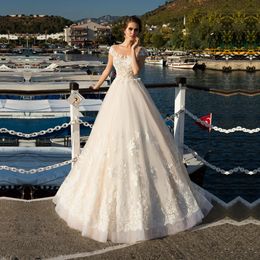 Stunningbride 2024 Stunning Tulle Sheer Jewel Wedding Dress Cap Sleeves Vestido de Noiva Robe de Mariee Backless with Sweep Train Bridal Ball Gowns