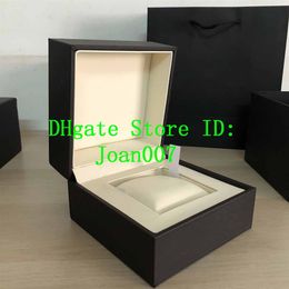 quality dark brown box gift case for taghere watches booklet card tags and papers in english swiss watches boxes244n