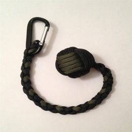 Monkey Fist keychain 1 Steel Ball Self Defense 550 paracord keychain Handcrafted in China2764