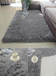 Super Soft Silk Wool Rug Indoor Modern Shag Area Rug Silky Rugs Bedroom Floor Mat Baby Nursery Children Carpet5707565