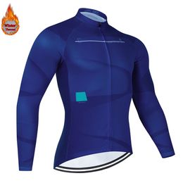 Spain Team Winter Thermal Fleece Cycling Clothes Men Long Sleeve Jersey Suit Outdoor Riding Bike MTB Pants Clothing Jumpsuits 231221