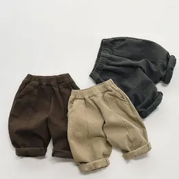 Trousers Winter Baby Fleece Boys Girls Warm Harem Pants Plus Velvet Thick Infant Versatile Casual Toddler Kids Clothes