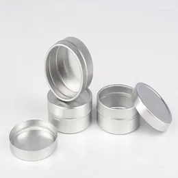 Storage Bottles 20g Empty Aluminium Cream Jars Cosmetic Case Jar 20ml Aluminium Tins Metal Lip Container