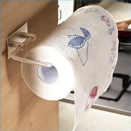 Stainless steel kitchen paper roll holder kitchen paper towel holders Without drilling 3M sticky hooks J153723481