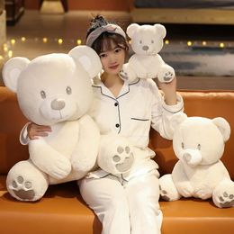 25 40 60CM White Teddy Bear Plush Toy Cute Cartoon Animal Doll Girl Child Kid Baby Birthday Christmas Gift 231221