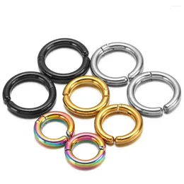 Backs Earrings 6PCS/3Pairs Stainless Steel Ear Clip For Women Man Non Piercing Round Circle Fake Punk Simple Jewellery