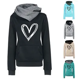 Women's Hoodies Hoodie Casual Slim Fit Printed Love Fleece Cute Teen Girls Athletic Zip Up Women Dark