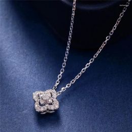 Chains Korean Trend Temperament All-match Four-leaf Clover Necklace Niche Design Ins Sterling Silver Pendant Commuting Clavicle Chain