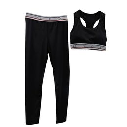 Summer Sport Outfit for Women Letter Print Yoga Top High Waist Joggings Pants Designer Outdoor Quick Dry Gym Sportwear