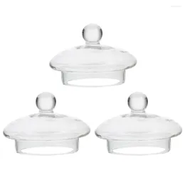 Dinnerware Sets 3 Pcs Glass Teapot Top Supply Clear Lid Transparent Teaware Cover For Kettle Replaceable Supplies