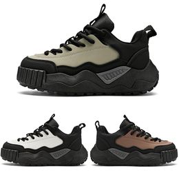 Hot Sale Men Running Shoes Comfort Wear-Resistant Lace-Up Brown White Shoes Mens Trainers Sports Sneakers Size 40-44