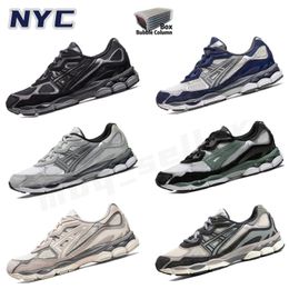 Men Women Gel NYC Running Shoes Designer Oatmeal Concrete Navy Steel Obsidian Grey Cream White Black Ivy Outdoor Trail Sneakers Size 36-45