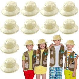 10 Pcs Safari Party Hats Jungle Theme Animals Explorer Party Hat for Kids Dress Up Party and Safari Dress Up 231220