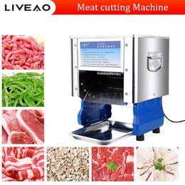 Commercial Electric Meat Slicer Grinder Vegetable Cutter Shred Machine 550W Home Automatic Food Chopper Chipper