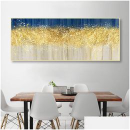 Paintings Large Abstract Oil Painting Art Print Posters Canvas Wall Living Room Decoration Pictures Modern Drop Delivery Home Garden Dhp9P