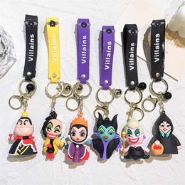 Halloween Gifts Cartoon Witch Doll Backpack Bag Pendant Rubber Car Keyring Villains Wicked Witch Keychain