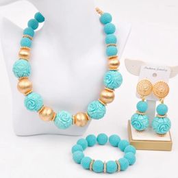 Necklace Earrings Set Fashion African Jewellery Artifical Coral Beads For Women