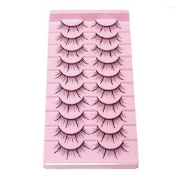 False Eyelashes Japanese Anime Cosplay Fluffy-False 10 Pairs Wispy Lashes E1YD