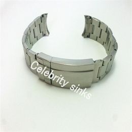 20mm strap high quality solid stainless steel watch band curved end adjustable deployment clasp buckle for SOLEX watch bracelet320Y