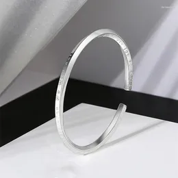 Bangle Sterling Silver Color Irregualar Mobius Charm Bracelets For Women Hand Chain Link Orignal Fashion Jewelry