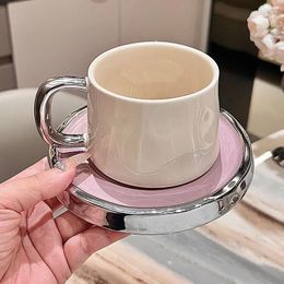 Mugs European Style Fine Porcelain Coffee Cup 300ml Afternoon Tea Dessert Couple Mug Gift Office Water Home Decoration