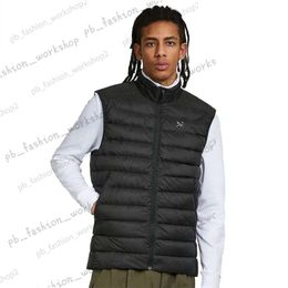 ARC Puffer Vests Arcterxy Cerium Packable Down Sleeveless Jacket High Quality Mens Waistcoat Winter Cropped Outerwear Warm 665