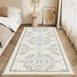 Bedroom Home Carpet Bedside European Rug Living Room Decoration French Vintage Pattern Floor Mat Machine Washable Carpets 231221