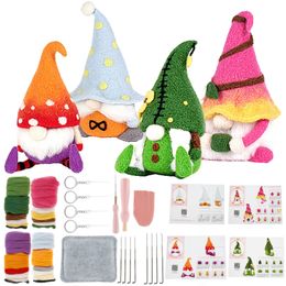 Needle Felting Kit Cute Gnome Wool Tools Handmade Felt Needles Fabric Materials Accessories DIY Crafts Gifts 231221