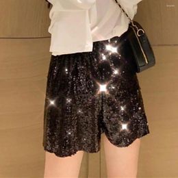 Women's Shorts Elegant Charming Sparkling Sequin For Women High Waist Bodycon Party Club Festival Dance With Summer