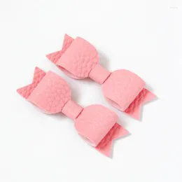 Hair Accessories 2PCS Cute 2in Candy Colour Girls Small Bow Side Clip Accessoires Barrettes Headwear Handmade Kids Lovely Hairpins