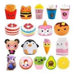 Jumbo Kawaii Popcorn Fries Panda Squishy Cake Deer Milk Squeeze Toys Slow Rising Cream Scented Antistress Child Kid Baby Toys FY2757 1221