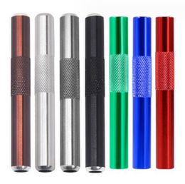 Custom 70mm Snuff Pipe Metal One Hitter Bat Cigarette Holder 2.75Inches Aluminum Alloy Smoking Herb Totacco Pipes Multi-purpose Accessories