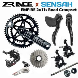 SENSAH EMPIRE ZRACE Crank Brake Cassette Chain 2x11 Speed 22s Road Groupset for bike Bicycle 5800 R7000 red force 231221