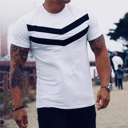 Men's T Shirts Men T-shirt Training Running Shirt Slim Male Tops Gyms Short Sleeve Sports Clothing