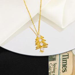 Pendant Necklaces 2023 Design Christmas Tree Necklace With Unique Gold-plated Lock Collar Chain For Women's Ins Sweater