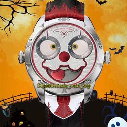 TW V3S Edition Konstantin Chaykin Joker Moon Phase White Dial NH35A Automatic Mechanical Mens Watch Bow tie Leather Designer 267O