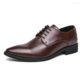 Dress Shoes Classic Retro Derby Men Business Office Leather Shoe Flats Male Fashion Wedding Party Oxfords Formal Large Size