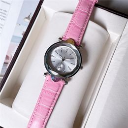 Fashion Full Brand Wrist Watches Women Girl Diamond Dial Style Leather Strap Quartz Luxury Clock Di40