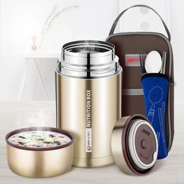 GIANXI Multi-functional Braised Beaker Large Capacity Thermos Stainless Steel Lunch Box Food Soup Flask Container 231220