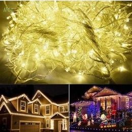 IP44 50M 500 LED Warm White Red Yellow Blue Purple Pink MultiColor chain fairy String Lights for holiday Christmas Light AC110V 22307j