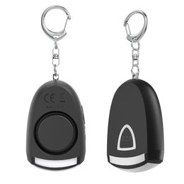 100pcs Rechargeable personal alarm with light outdoor portable keychain alarm