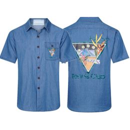 Designer Shirt Mens Button Up Shirts print bowling shirt Hawaii Floral Casual Shirts Men Slim Fit Short Sleeve Dress Hawaiian Top