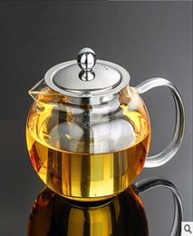 YGS-Y254 Best Heat Resistant Glass Pot Flower Set Puer kettle Coffee pot Convenient With Infuser Office Home cup2171322
