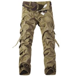 2024 new Military Tactical Cargo Pants Men Cotton Multi-pocket Army Tooling Mens Washing Loose Casual Trousers Plus Size Men's