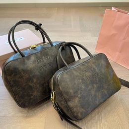 Designer miui Leather Hobo travel shopper bags Womens Luxury armpit underarm pochette bag Man purse handbag cleo premium crossbody clutch black bags